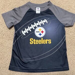 Pittsburgh Steelers Boys 3T Black & Gray Short-Sleeve Dry Fit Shirt